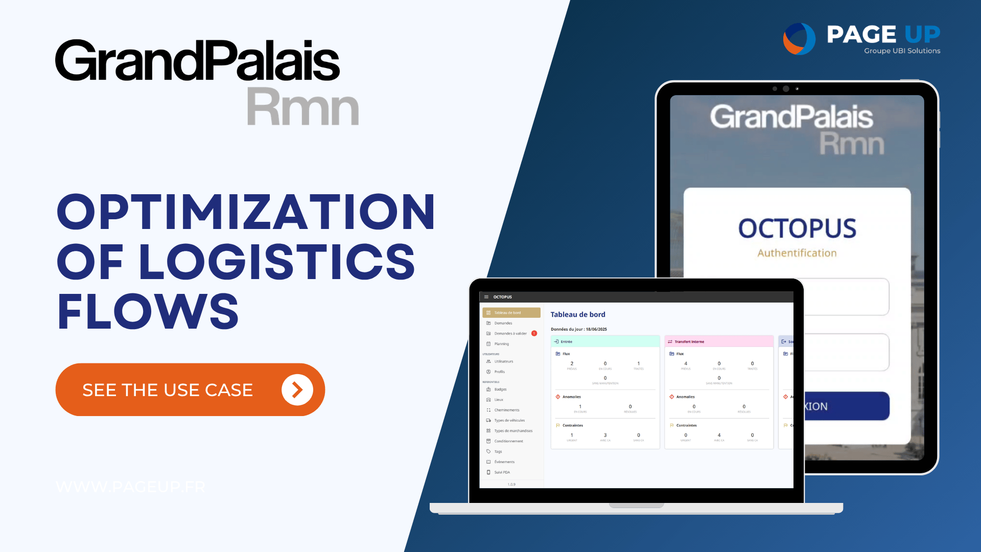 Optimization of logistics flows in Grand Palais Rmn
